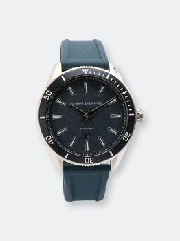 推荐Armani Exchange Men's 3 Hand Date Stainless Steel AX1835 Silver Silicone Japanese Quartz Fashion Watch ONE SIZE商品