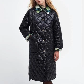 推荐Barbour x House of Hackney Women's Laving Quilted Jacket - Black/Papavera商品