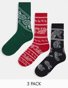 ASOS | ASOS DESIGN sports socks with bandana print 