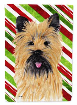 商品Caroline's Treasures | 28 x 40 in. Polyester Cairn Terrier Candy Cane Holiday Christmas Flag Canvas House Size 2-Sided Heavyweight,商家Verishop,价格¥305图片