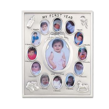 商品Lawrence Frames | Silver Plated My First Year Picture Frame,商家Macy's,价格¥566图片