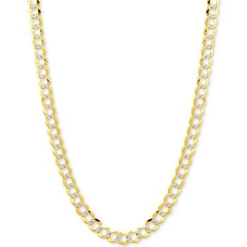 Italian Gold | 18" Two-Tone Open Curb Link Chain Necklace (3-1/6mm) in Solid 14k Gold & White Gold,商家Macy's,价格¥3318