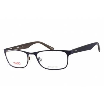 推荐Hugo Men's Eyeglasses - Blue Grey Stainless Steel Rectangular Frame | HG 0209 04NZ 00商品