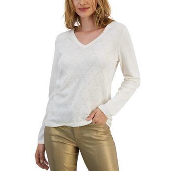 推荐Women's V-Neck Long Sleeve Sweater商品