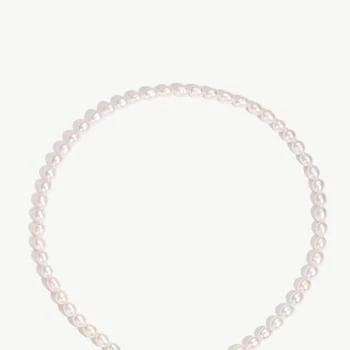 Classicharms | Esmée Aquamarine Glaze Heart Pendant Pearl Necklace,商家Verishop,价格¥874