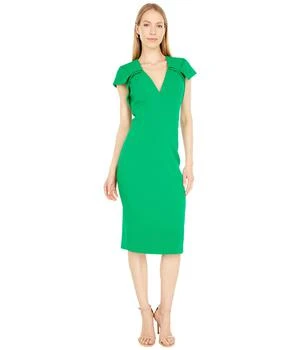 Badgley Mischka | V-Neck Cap Sleeve Shift Dress 满$220减$30, 满减