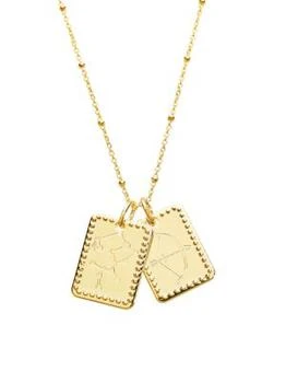 推荐14K Goldplated Zodiac Tag Necklace商品