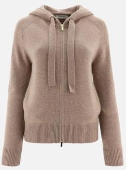 商品Max Mara | MAX MARA 女士咖色连帽针织衫 UBERTA-004,商家Beyond Italylux,价格¥2371图片
