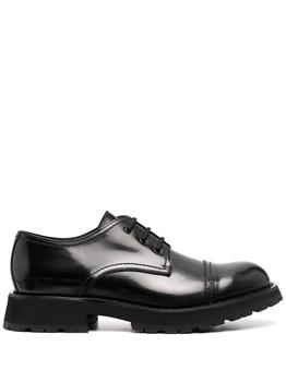 推荐Alexander Mcqueen Men's  Black Leather Lace Up Shoes商品