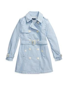 Ralph Lauren | Girls' Cotton Oxford Trench Coat - Big Kid,商家Bloomingdale's,价格¥868