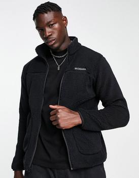 推荐Columbia Rugged Ride II sherpa fleece zip up jacket in black商品