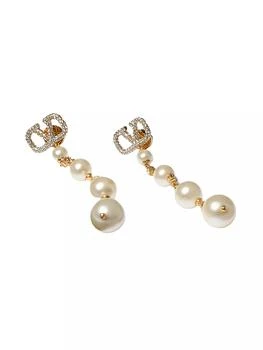 Valentino | VLogo Signature Earrings in Metal, Swarovski® Crystals and Pearls,商家Saks Fifth Avenue,价格¥7427