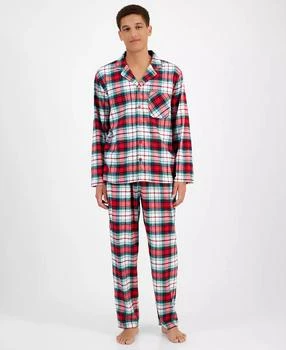 Holiday Lane | Men's Winterton Plaid Notch Collar Matching Family Pajamas Set, Created for Macy's,商家Macy's,价格¥230