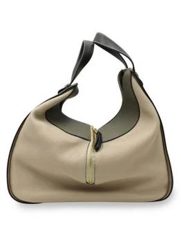 推荐Loewe Medium Hammock Bag In Beige, Green And Black Calfskin Leather商品