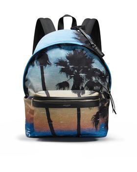 推荐Men's City Palm Tree Sunset Backpack商品