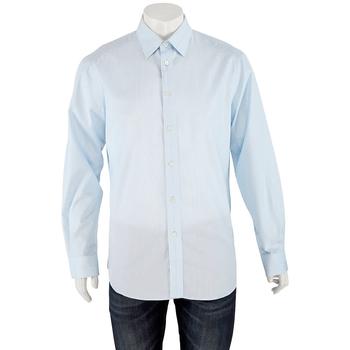 Burberry | Pale Blue Cotton Poplin Striped Classic Fit Dress Shirt商品图片,6.9折