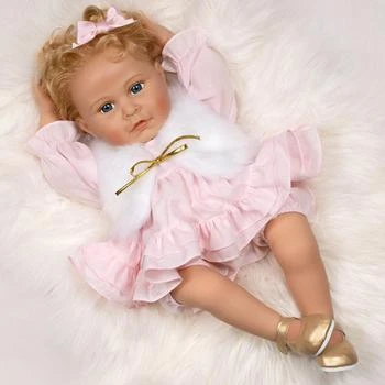 Karen Scott Paradise Galleries  Reborn Baby Doll, Karen Scott Designer's Doll Collections, Made in Soft Touch Vinyl with Pink Ruffled Dress with matching pantaloons