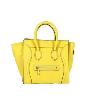 Celine | Celine Mini Luggage Tote Bag in Yellow Calfskin Leather 5.7折