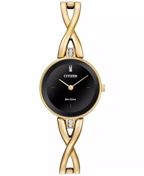 Citizen | Women's Eco-Drive Gold-Tone Stainless Steel Bangle Bracelet Watch 23mm EX1422-54E,商家Macy's,价格¥1826