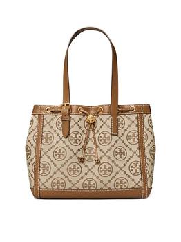 tory burch托特包精选, Tory Burch | Small T Monogram Jacquard Drawstring Tote商品图片 