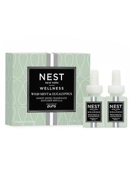 推荐NEST x Pura Smart Home 2-Piece Wild Mint & Eucalyptus Fragrance Diffuser Refill Set商品