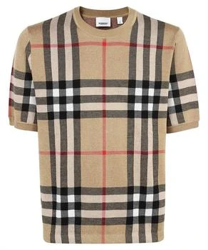 Burberry | Burberry Vintage Check Short-Sleeved Knitted T-Shirt 7.6折