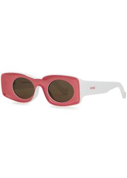 推荐X Paula's Ibiza curved rectangle-frame sunglasses商品