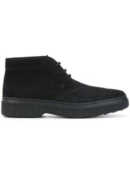 推荐Tod's Men's  Black Leather Ankle Boots商品