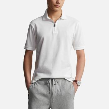 推荐Polo Ralph Lauren Men's Custom Slim Fit Stretch Mesh Zip Polo Shirt - White商品