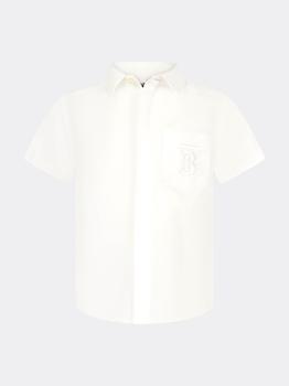 burberry短袖, Burberry | Burberry White Baby Boys Cotton Short Sleeve Shirt商品图片 7折