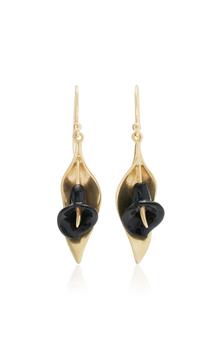 商品Annette Ferdinandsen - Women's 18K Gold Onyx Earrings - Black - OS - Moda Operandi - Gifts For Her图片