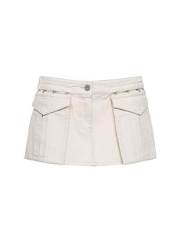 推荐Denim Cargo Mini Skirt W/ Pockets商品