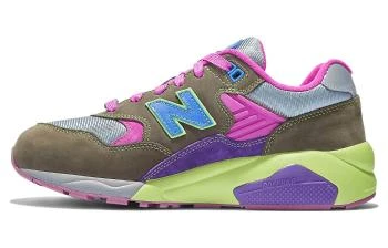 New Balance | [预售3天]Stray Rats x   NB 580 复古撞色拼接减震防滑耐磨 低帮 休闲跑步鞋 男女同款 粉绿色,商家AMRAP,价格¥859