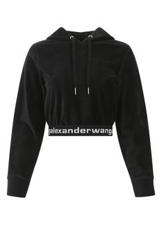 alexander wang卫衣直邮, Alexander Wang | Black stretch chenille sweatshirt Nd T By Alexander Wang Donna商品图片 