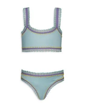 PQ Swim | Girls' Sporty Embroidered Two Piece Swimsuit - Little Kid, Big Kid,商家Bloomingdale's,价格¥599