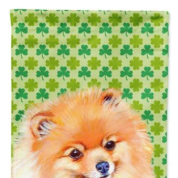 Caroline's Treasures | Pomeranian St. Patrick's Day Shamrock Portrait Garden Flag 2-Sided 2-Ply,商家Verishop,价格¥136