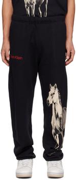 Calvin Klein | Black 'Dark Horse' Lounge Pants商品图片,7折