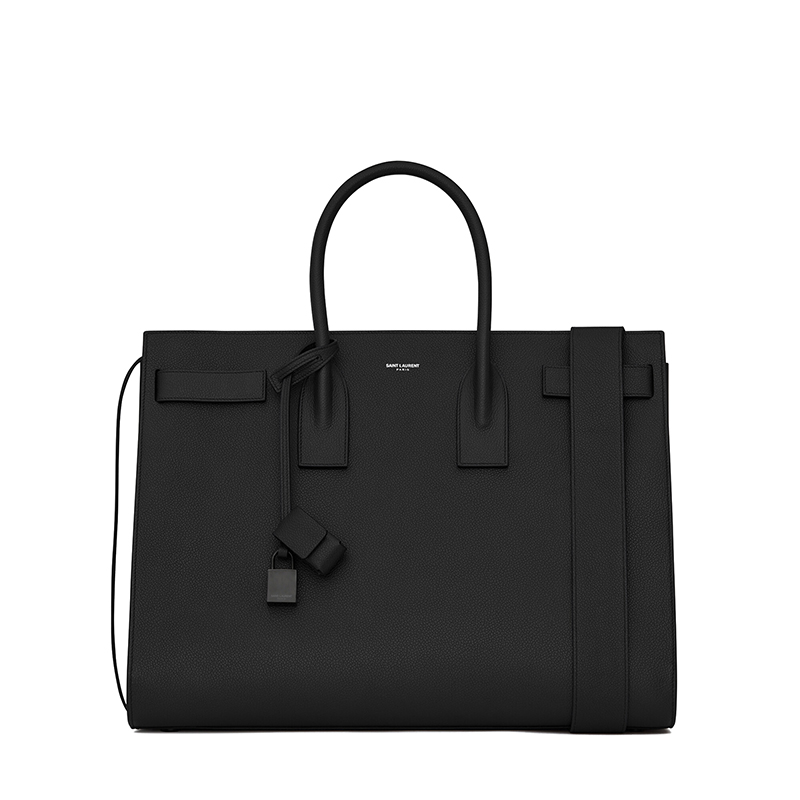 圣罗兰反转巴黎手提包, Yves Saint Laurent | SAINT LAURENT PARIS/圣罗兰 YSL 男士大号黑色小牛皮锁头日用手提斜挎单肩包441571B681U1000商品图片 7.4折×额外9.5折, 包邮包税, 额外九五折