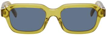 商品Kenzo | Yellow Rectangular Sunglasses,商家SSENSE,价格¥1410图片