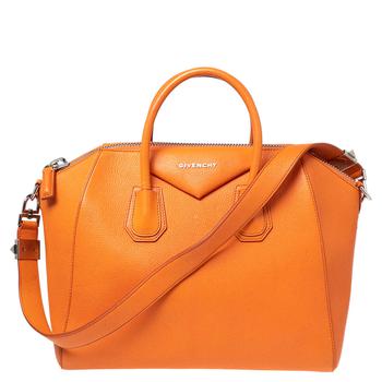 [二手商品] Givenchy | Givenchy Orange Leather Medium Antigona Satchel商品图片,3.7折, 满1件减$100, 满减