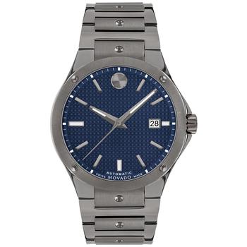 Movado | Men's Swiss Automatic Sports Edition Gray PVD Bracelet Watch 41mm商品图片,