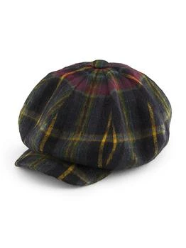 Nicholas Daley | Island Ties Check Wool-Blend Baker Boy Cap,商家Saks Fifth Avenue,价格¥1962