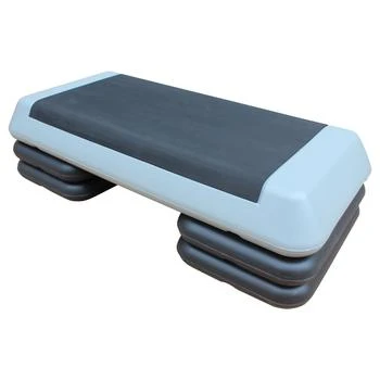 Streamdale Furniture | Streamdale Adjustable Workout Aerobic Stepper in Fitness & Exercise Step Platform Trainer Gray black with 4 risers,商家Premium Outlets,价格¥644