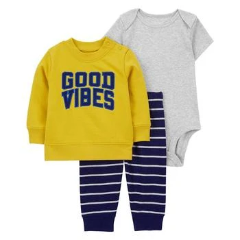 Carter's | Baby Boys Good Vibes Little Pullover, Bodysuit and Pants, 3 Piece Set,商家Macy's,价格¥253