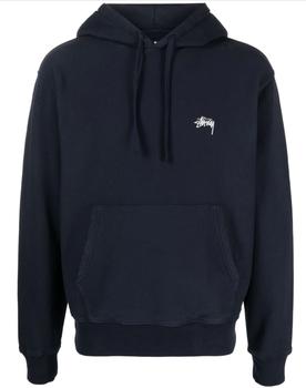 STUSSY | stock logo hood navy商品图片,满$175享9折, 满折