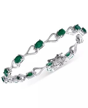 Macy's | Ruby Heart Link Bracelet (6 ct. t.w.) in Sterling Silver (Also in Emerald, Tanzanite & Sapphire),商家Macy's,价格¥1489