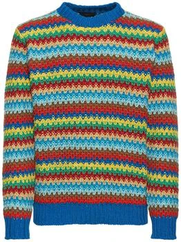 推荐Rainbow Cotton Knit Crewneck Sweater商品