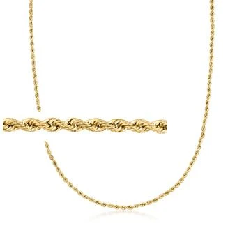 Ross-Simons | Ross-Simons Italian 1.5mm 18kt Yellow Gold Rope-Chain Necklace,商家Premium Outlets,价格¥2309