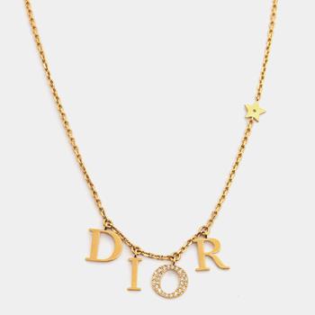 [二手商品] Dior | Dior Dio(r)evolution Crystal Gold Tone Necklace商品图片,满1件减$100, 满减