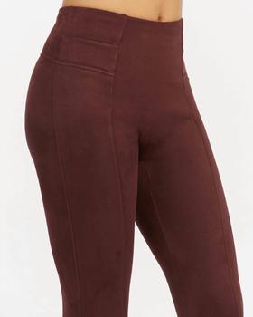 SPANX | Faux Suede Leggings In Merlot商品图片,5.5折, 独家减免邮费